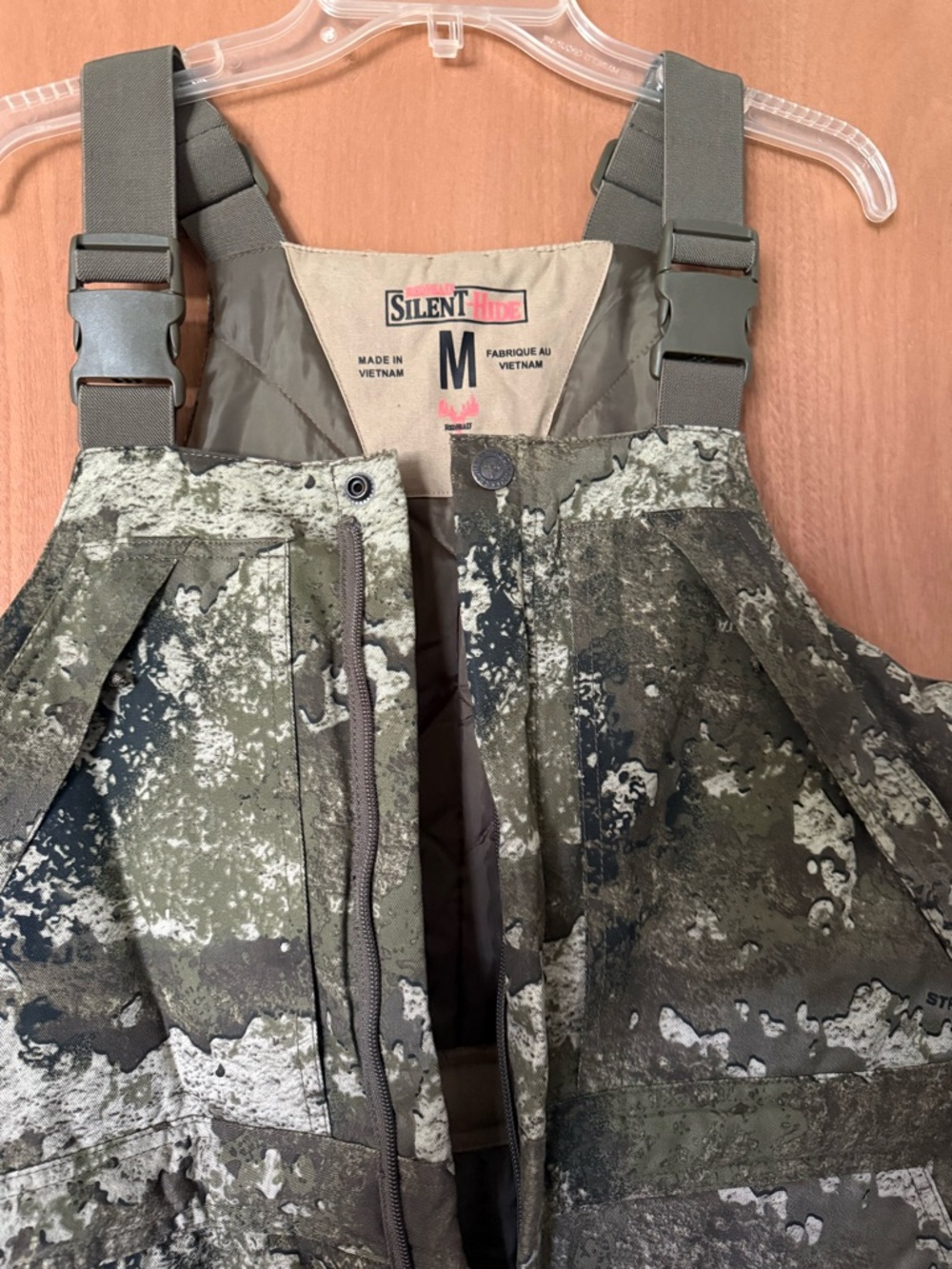 RedHead Men's Camouflage Cargo Bib Overalls in Green and Gray